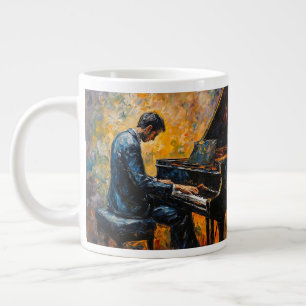 Piano Player - Ölgemälde Jumbo-Tasse