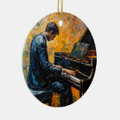 Piano Player - Ölgemälde Keramik Ornament (Rechts)