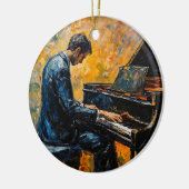 Piano Player - Ölgemälde Keramik Ornament (Links)