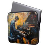 Piano Player - Ölgemälde Laptopschutzhülle (Vorderseite Links)