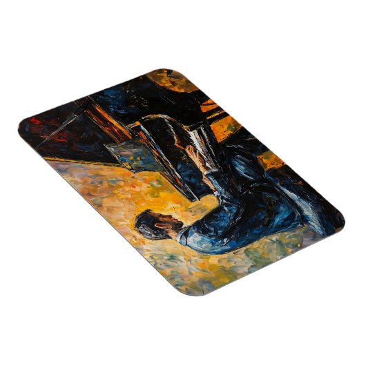 Piano Player - Ölgemälde Magnet (Rechte Seite)