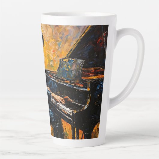 Piano Player - Ölgemälde Milchtasse (Rechts)