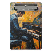 Piano Player - Ölgemälde Mini Klemmbrett (Vorderseite)