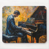Piano Player - Ölgemälde Mousepad (Vorne)