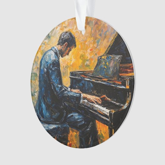 Piano Player - Ölgemälde Ornament (Vorderseite)