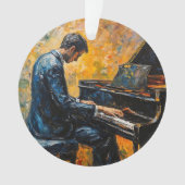 Piano Player - Ölgemälde Ornament (Vorderseite)