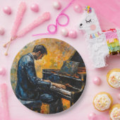 Piano Player - Ölgemälde Pappteller (Party)