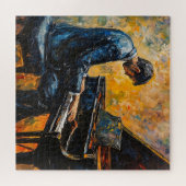 Piano Player - Ölgemälde Puzzle (Horizontal)