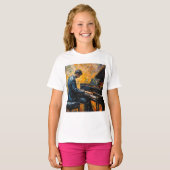 Piano Player - Ölgemälde T-Shirt (Vorne ganz)