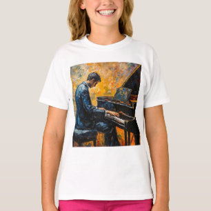 Piano Player - Ölgemälde T-Shirt