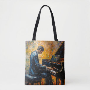 Piano Player - Ölgemälde Tasche