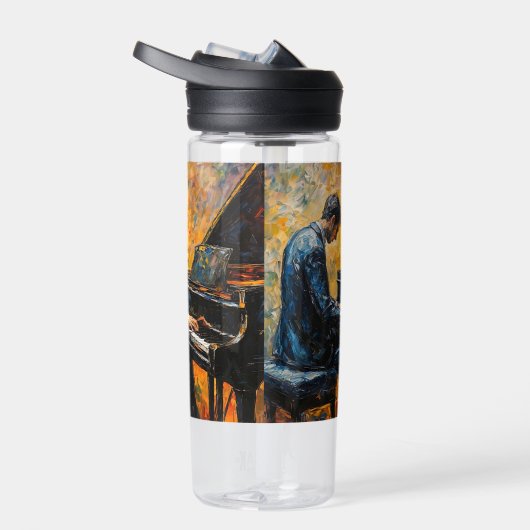 Piano Player - Ölgemälde Trinkflasche (Rechts)