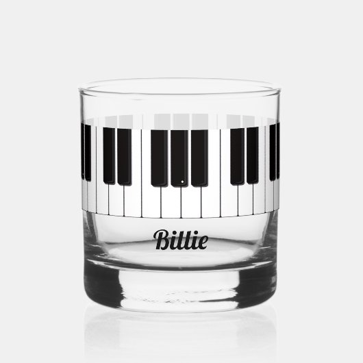 Piano Player Personalised Whiskyglas (Vorderseite)