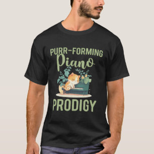 Piano Player Pianist Cat Lover Keyboard Klassisch T-Shirt