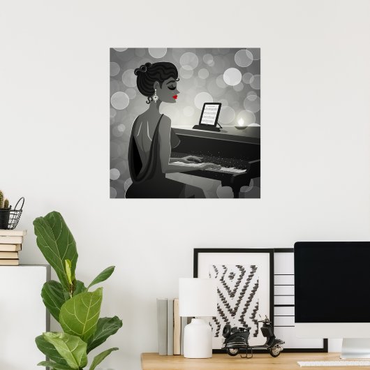 Piano Player Poster (Heimbüro)