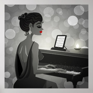 Piano Player Poster