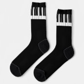 Piano Player Schwarzweiß-Tastatur Socken (Linkes Detail)