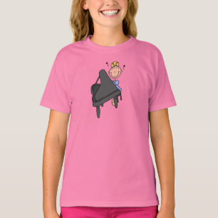Piano Player Strichmännchen Shirt