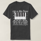 Piano Player Teacher Gift Keyboard Keys Music Lieb T-Shirt (Design vorne)