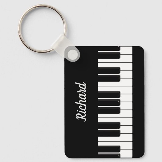 Piano Player Teacher Personalised Keyboard Schlüsselanhänger (Vorderseite)