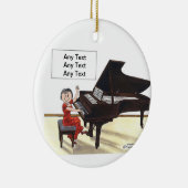 Piano Player - weiblich Keramik Ornament (Rechts)