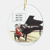 Piano Player - weiblich Keramik Ornament (Links)