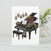 Piano Player Xmas Lighting Santa Playing Save The Date (Stehend Vorderseite)