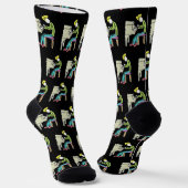 Piano Playing Stickman Socken (Gewinkelt)