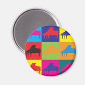 Piano Pop Art Magnet (Vorderseite/Rückseite)