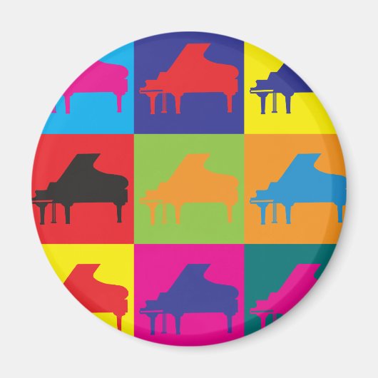 Piano Pop Art Magnet (Vorne)