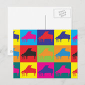 Piano Pop Art Postkarte (Vorne/Hinten)