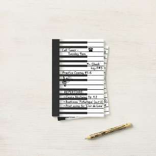 Piano Post-it Klebezettel