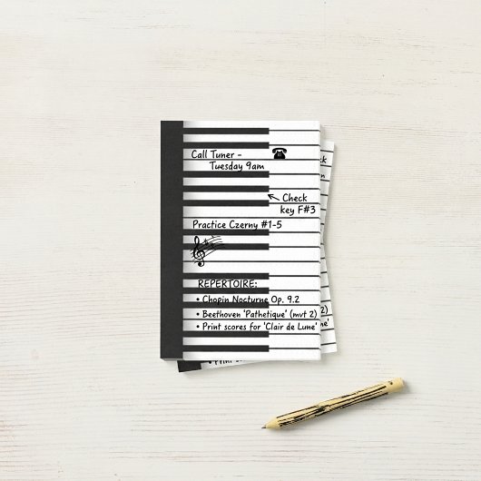 Piano Post-it Klebezettel