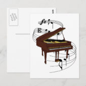 Piano Postkarte (Vorne/Hinten)