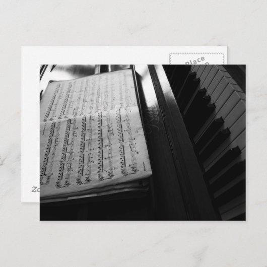 Piano Postkarte (Vorne/Hinten)