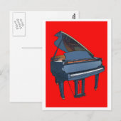 Piano Postkarte (Vorne/Hinten)
