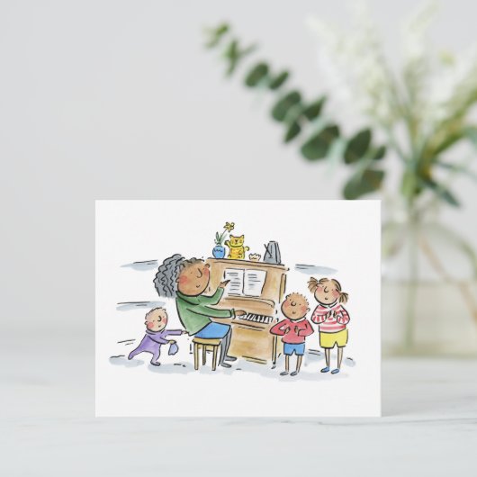 Piano Postkarte (Stehend Vorderseite)