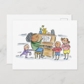 Piano Postkarte (Vorne/Hinten)