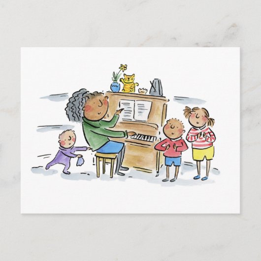 Piano Postkarte (Vorderseite)