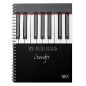 Piano Practice Log Book Notizblock (Vorderseite)
