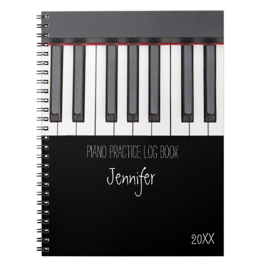 Piano Practice Log Book Notizblock (Vorderseite)