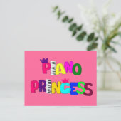 Piano Princess Card Postkarte (Stehend Vorderseite)
