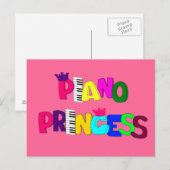 Piano Princess Card Postkarte (Vorne/Hinten)