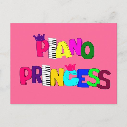 Piano Princess Card Postkarte (Vorderseite)