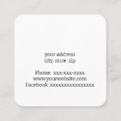 Piano Quadratische Visitenkarte (Rückseite)