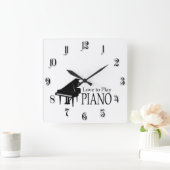 Piano Quadratische Wanduhr (Zuhause)
