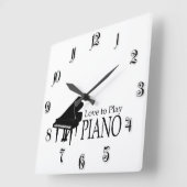 Piano Quadratische Wanduhr (Winkel)