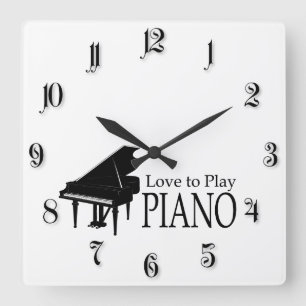 Piano Quadratische Wanduhr