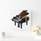 Piano Quadratische Wanduhr (Zuhause)