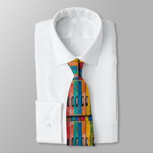 Piano Rainbow Neck Tie Krawatte (Gebunden)